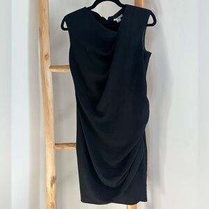 Helmut Lang Black Asymmetrical Dress